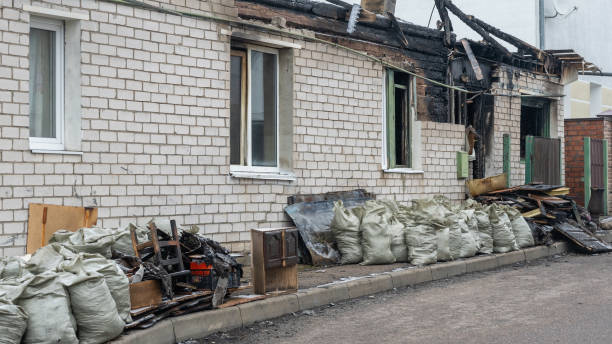 Professional Emergency Fire Cleanup technician working in Lawrence Township, NJ